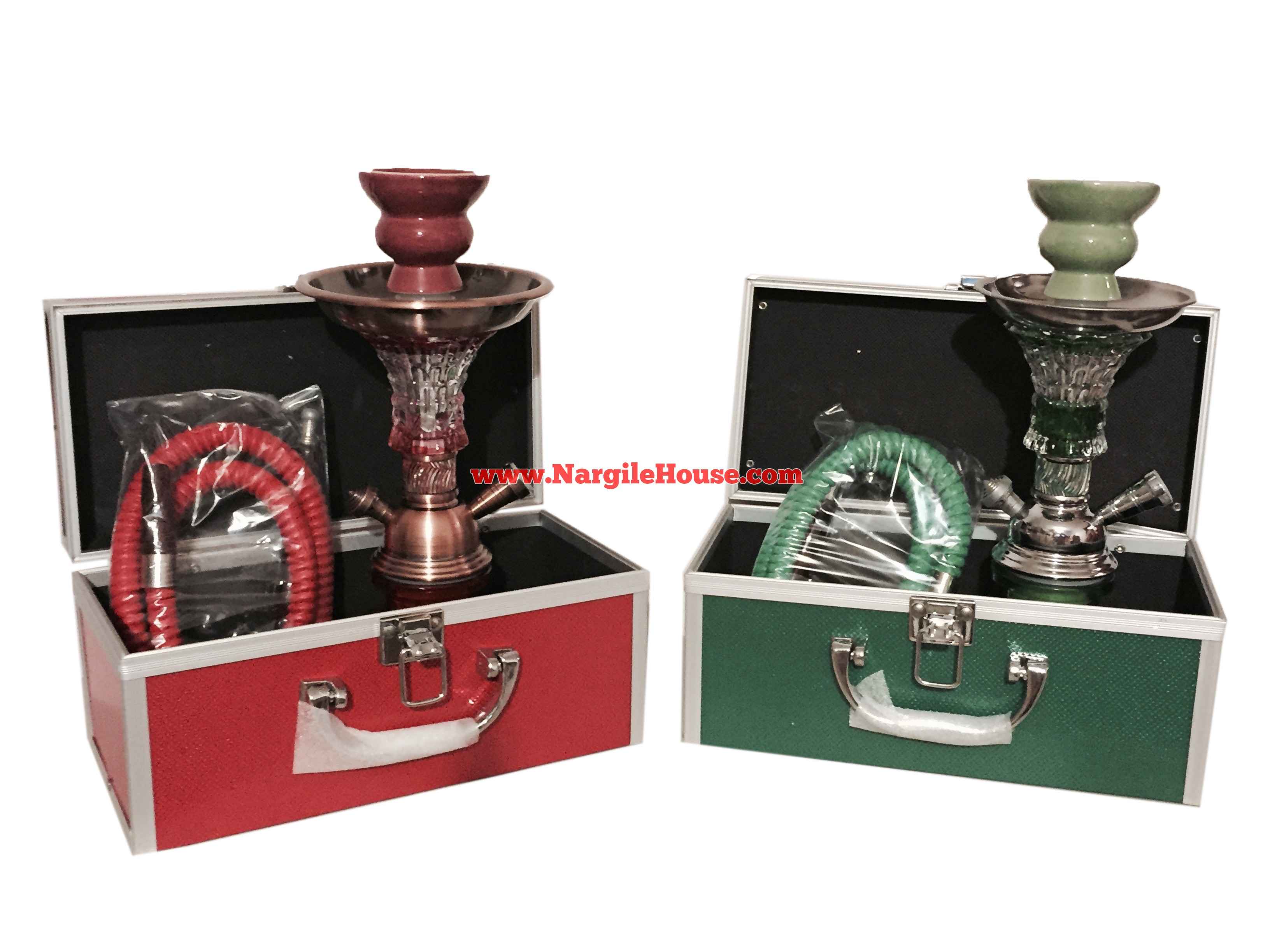Small Hookah set in a suitcase NargileHouse Hookahs Tobacco for