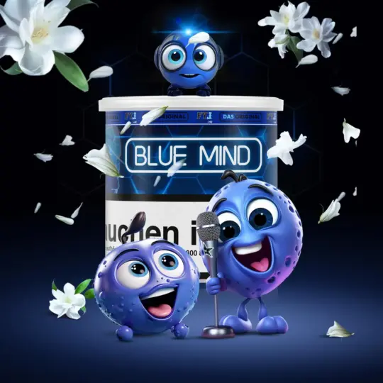 Hookain Tobacco Blue Mind Dry Base 70 гр. Тютюн за наргиле + 130гр. Глицерин - Image 1