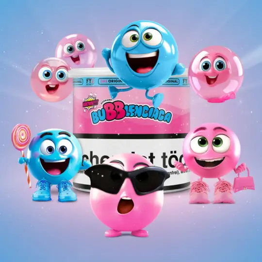 Hookain Tobacco Bubblenciaga Dry Base 70 гр. Тютюн за наргиле + 130гр. Глицерин - Image 1